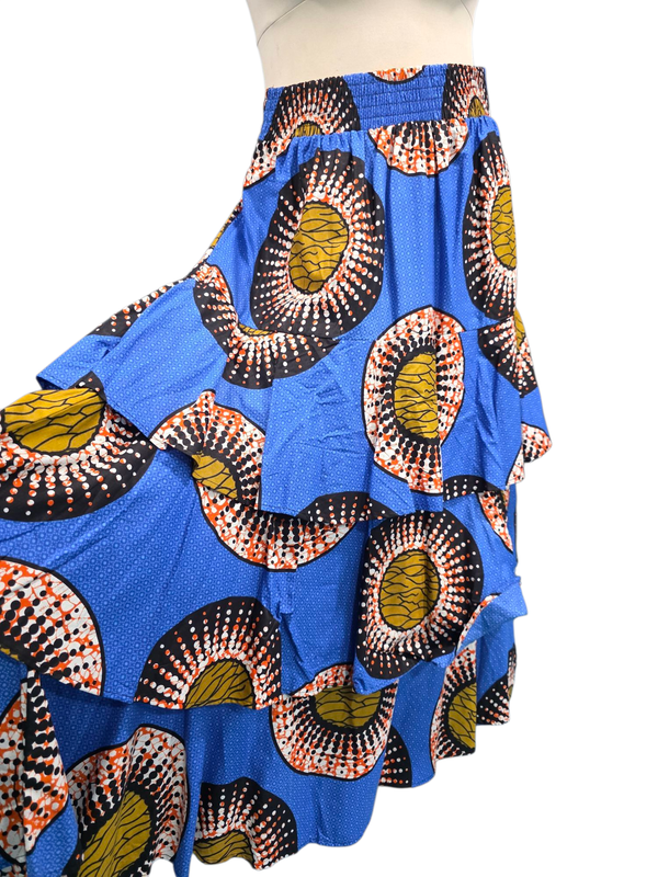 Blue ruffle skirt