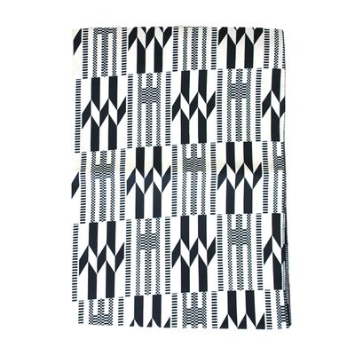 Black and white Kente headwrap