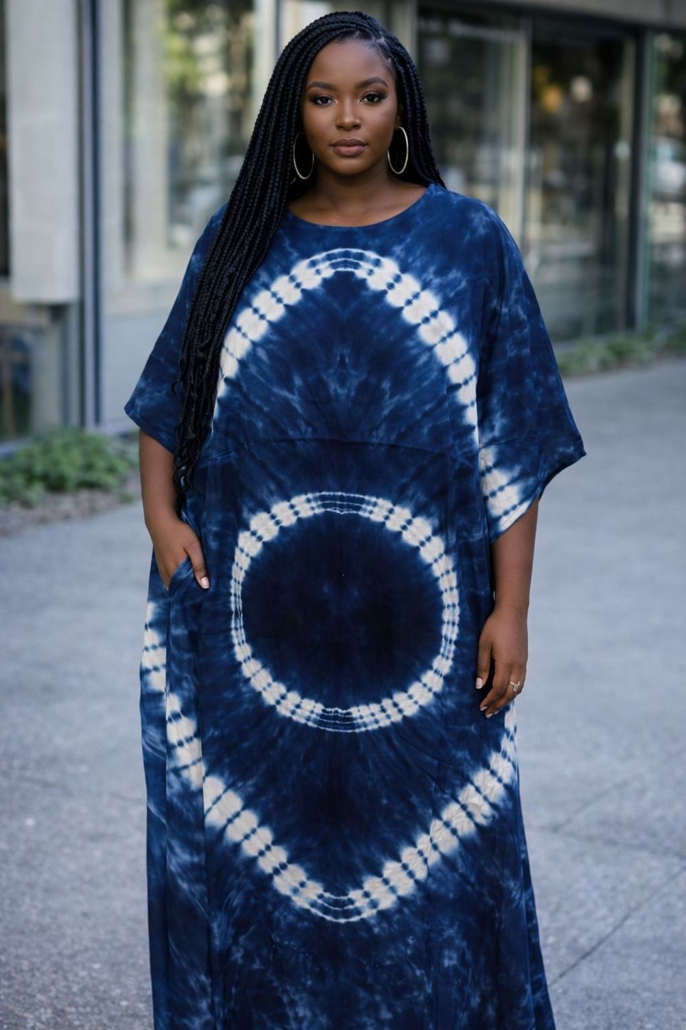 Navy-Blue Kaftan