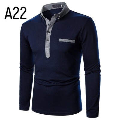 Men Long Sleeve T-shirt Three Colors Stitching Tops matching street casual fashion T-shirt
