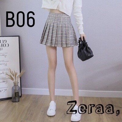 Korean Fashion Short Women Skirt Casual Slim Elastic High-Waisted Striped Harajuku Pleated Plaid A-Line Mini Skirts