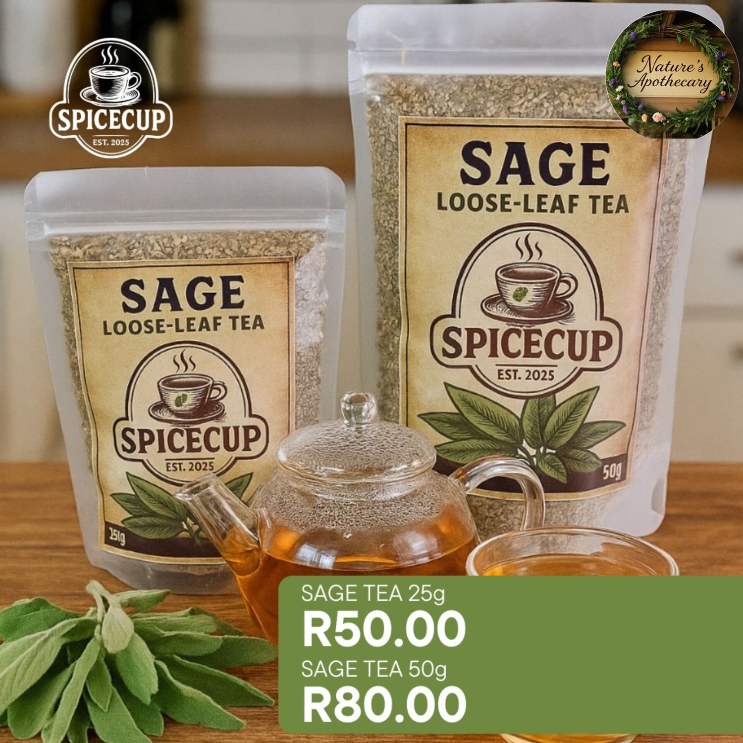 1 x SpiceCup Sage Tea 50g