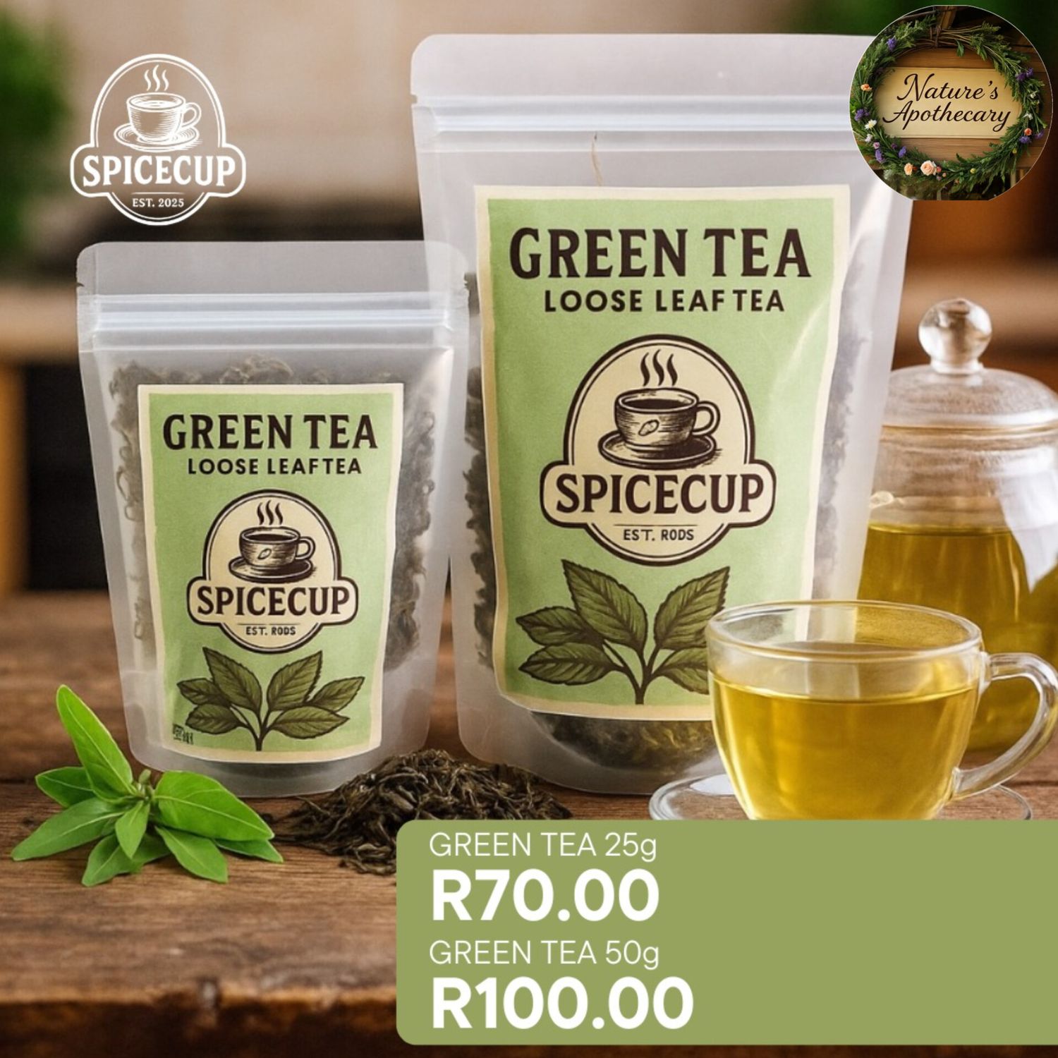 1 x SpiceCup Green Tea 50g