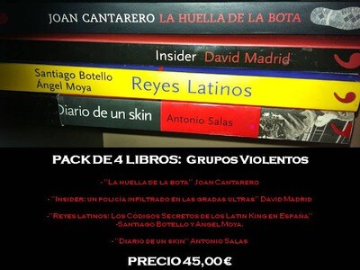 GRUPOS VIOLENTOS: PACK DE 4 LIBROS