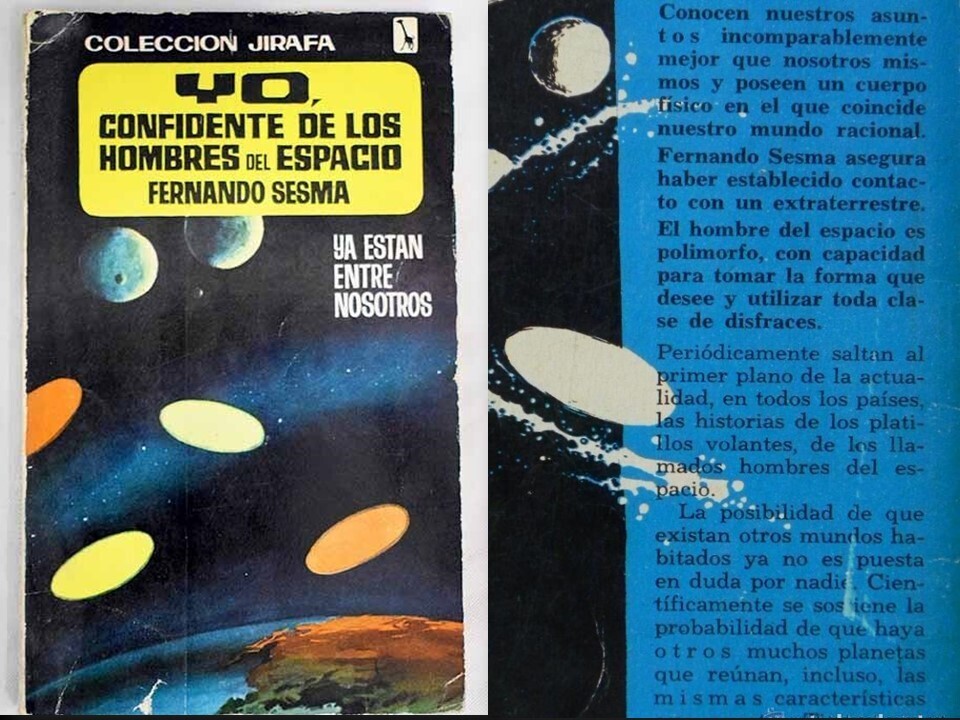 Libro: Yo confidente de los hombres del espacio.  Autor: Fernando Sesma.