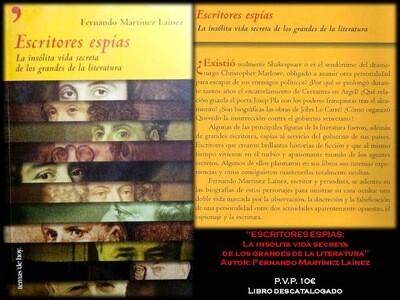 LIBRO: ESCRITORES ESPÍAS DE FERNANDO MARTÍNEZ LAINEZ
