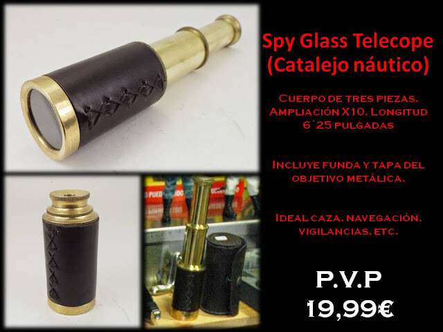 Spy Glass Telecope (Catalejo náutico).
Cuerpo de tres piezas. Ampliación X10.