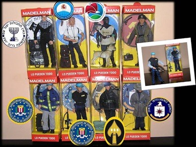 MADELMAN: FIGURAS SERVICIOS SECRETOS Y ESPÍAS. Colección 8 figuras exclusivas.