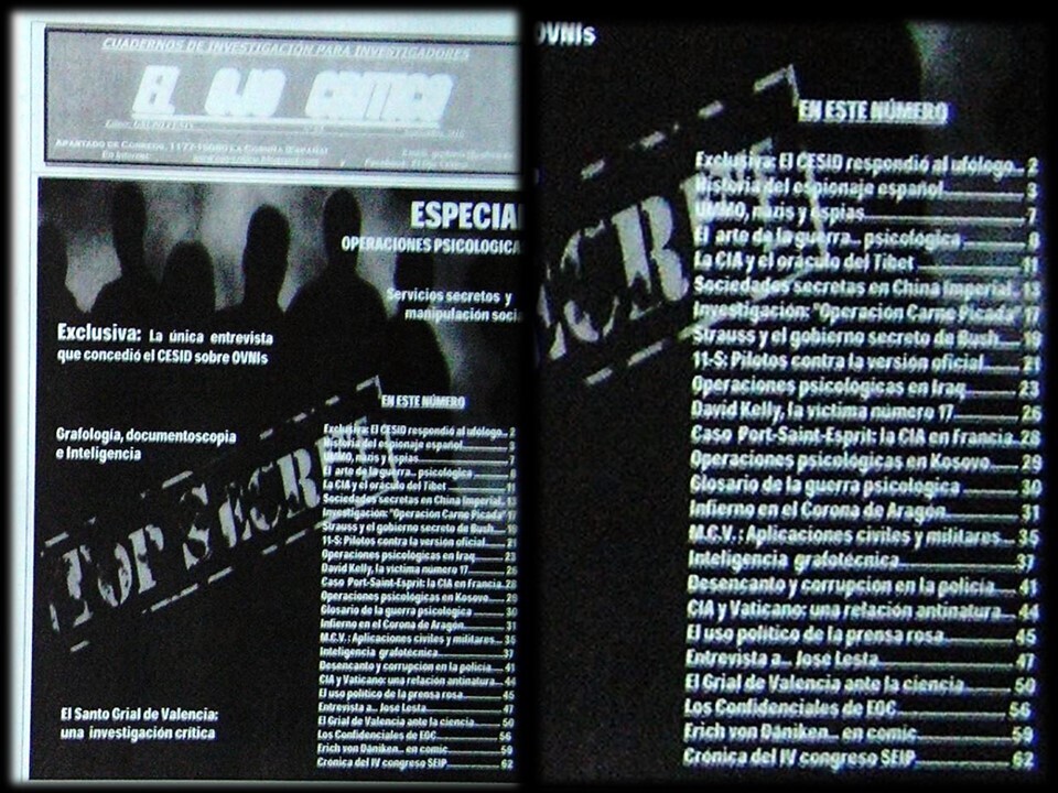 El Ojo Crítico nº65.Especial Operaciones Psicológicas.CESID,CNI,OVNIS,Parapsicologia,sectas. Varios autores.