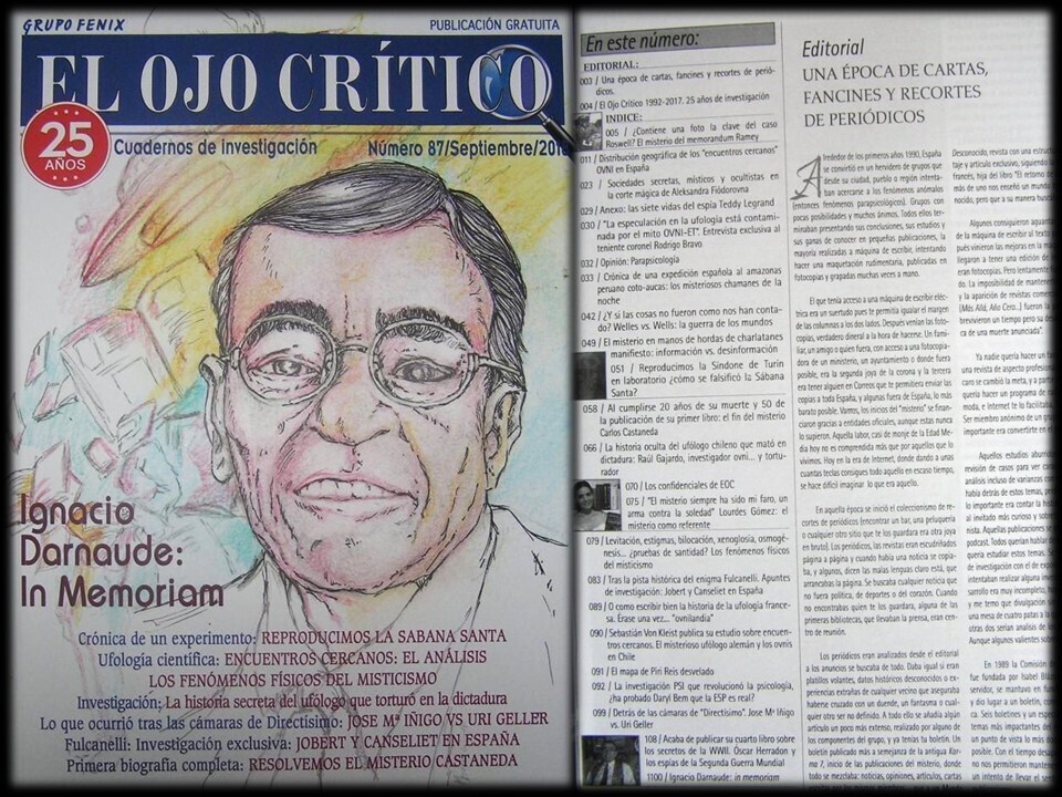 El Ojo Crítico nº87. Especial 25 aniversario. OVNIs. Sabana Santa. Castaneda Parapsicologia. MISTERIO