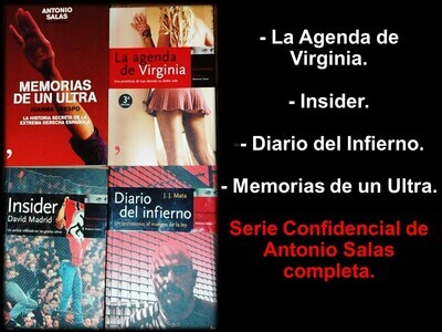 Serie Confidencial de Antonio Salas completa. Pack de 4 libros.