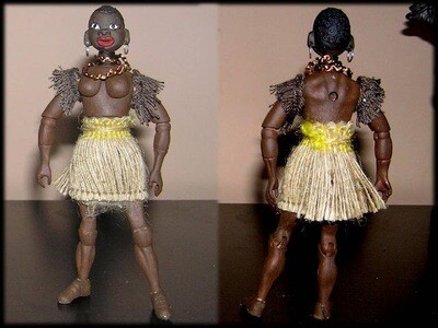 MADELWOMAN MDE. MUJER AFRICANA NEGRA. SAFARI. ÚNICO