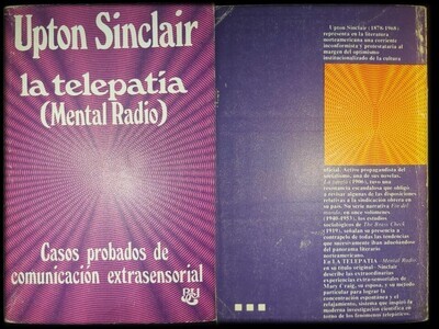Libro: ​La Telepatia: Mental Radio.  Autor: Upton Sinchair. Parapsicología
