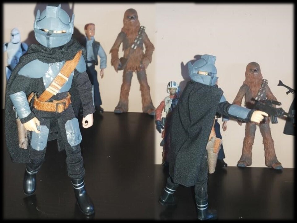 Mandalorian. Mando. Din Djarin. Cosmic. Unico. Star Wars. Madelman custom serie cine.