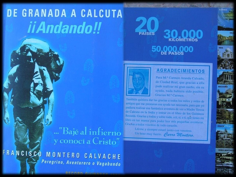 ​Libro: De Granada a Calculta. Autor: Francisco Montero. Libro autografiado por el autor.