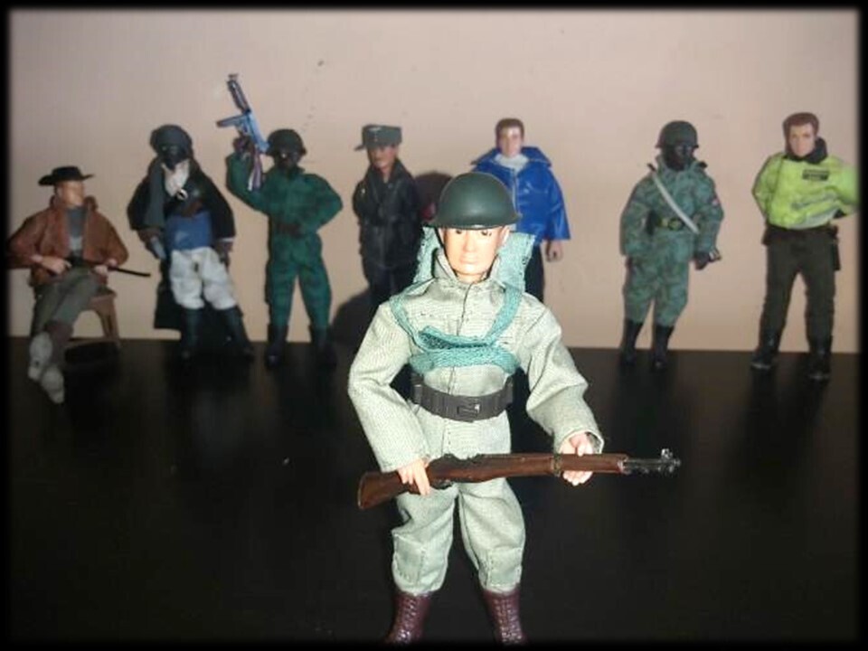 Soldado aliado Primera Guerra Mundial WWI, con fusil mauser. ​Madelman MDE.