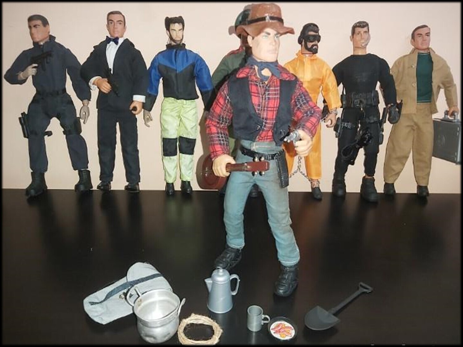 Action Man con accesorios Geyperman. Vaquero colono del oeste. Cowboy. Con equipación. Escala 1/6 MDE