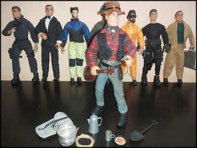 Action Man con accesorios Geyperman. Vaquero colono del oeste. Cowboy. Con equipación. Escala 1/6 MDE