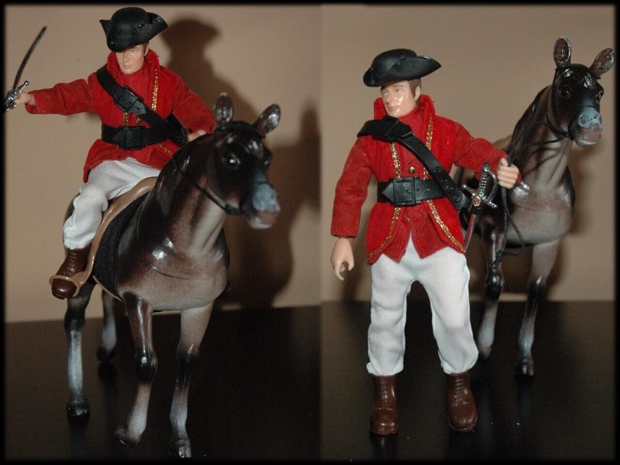 George Washington. Casaca roja a caballo. Madelman mde. Histórico. oeste.