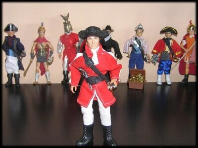 Madelman MDE. Mego. Histórico. Casaca Roja. Guerra civil americana. George Washington.