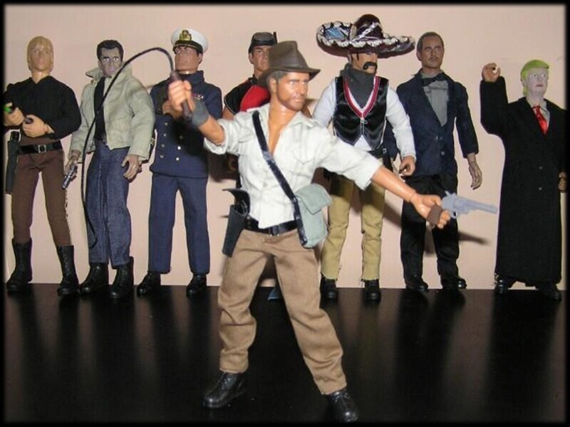 Action Man con accesorios Geyperman. Harrison Ford. Indiana Jones. Misterio. Power Team. Escala 1/6.