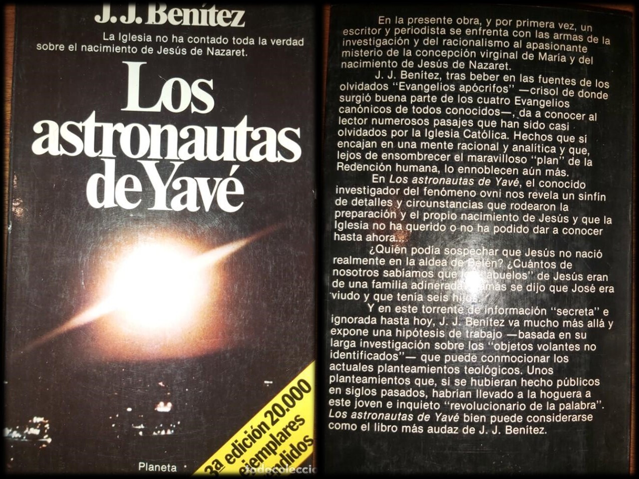 Libro: Los astronautas de Yave. Autor: J. J. Benitez. OVNIs en la Biblia. Misterio Astroarqueologia.