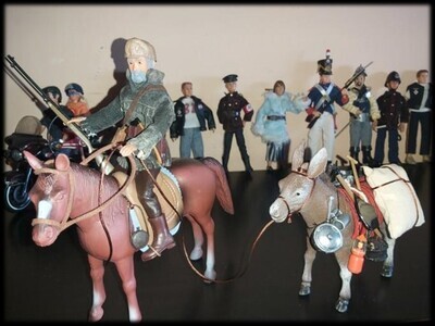 ​Madelman MDE. Oeste. Far west. Histórico. Explorador con caballo, asno y accesorios. Unico​.