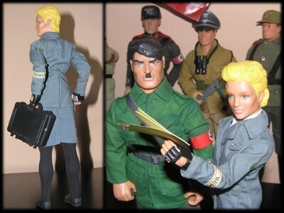 Chica Geyperman. Action Man Dragón. Escala 1/6. Secretaria. Aleman WWII. Similar Madelwoman MDE. Wehrmacht.