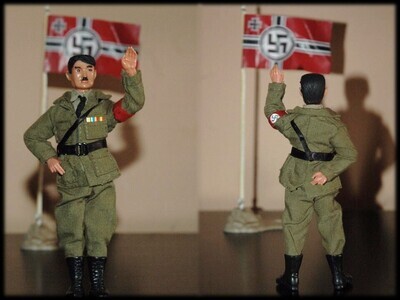 Madelman MDE. Histórico. IIWW Segunda Guerra Mundial. Adolf Hitler con bandera. Wehrmacht.