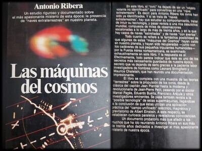 Libro: ​OVNIS: LAS MAQUINAS DEL COSMOS. Autor: ANTONIO RIBERA. UFOLOGIA. MISTERIO. EXTRATERRESTRES. UMMO​.