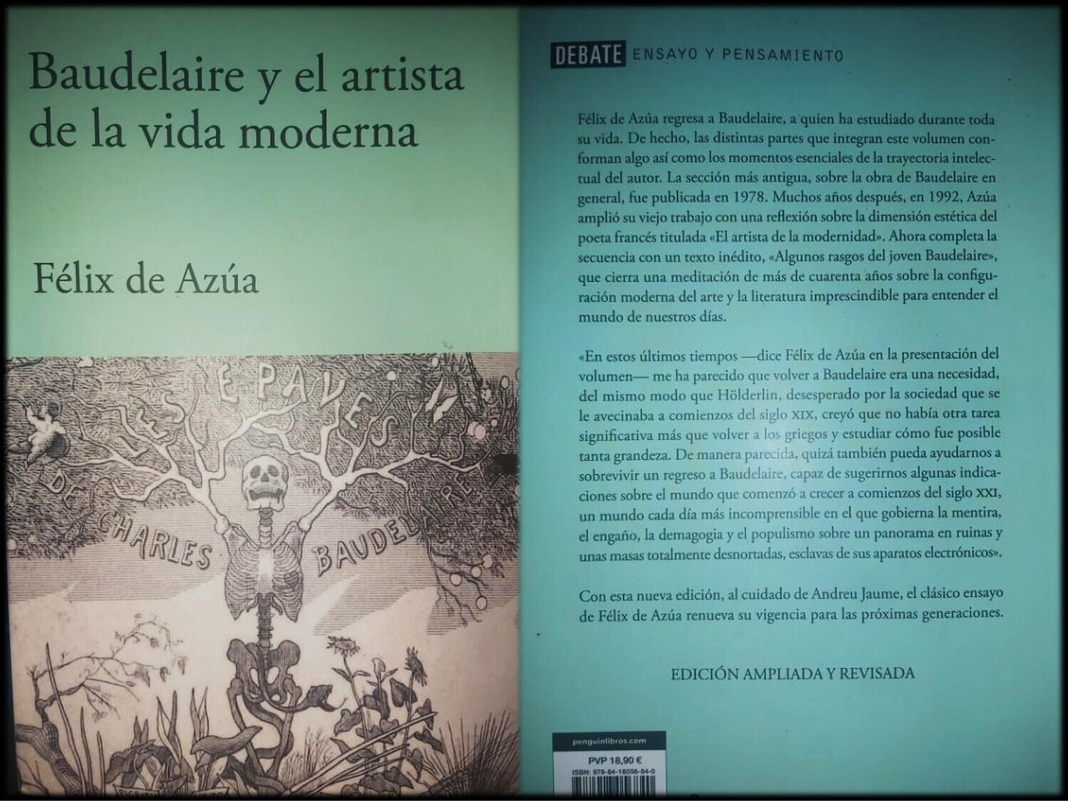 Libro: Baudelaire y el artista de la vida moderna. Autor: Felix Arzua. Biografía. Filosofía.