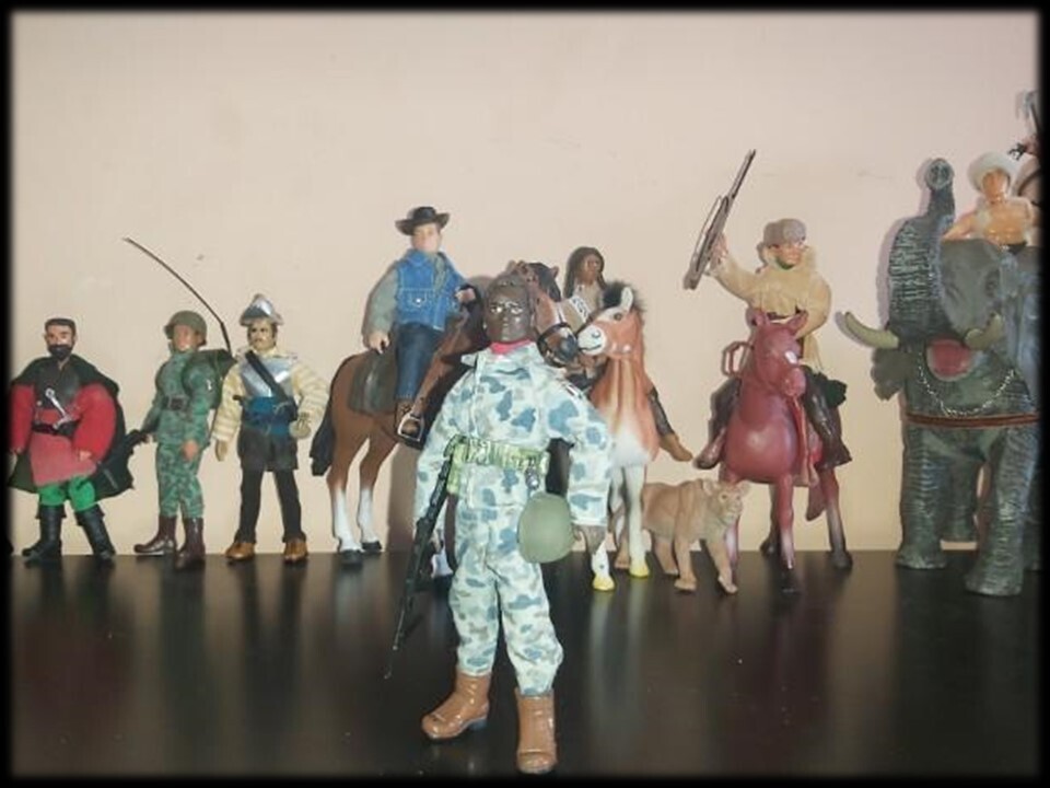 Madelman MDE. Militar soldado marine negro con cabeza Suarez. Muy raro. Unico. WWII.