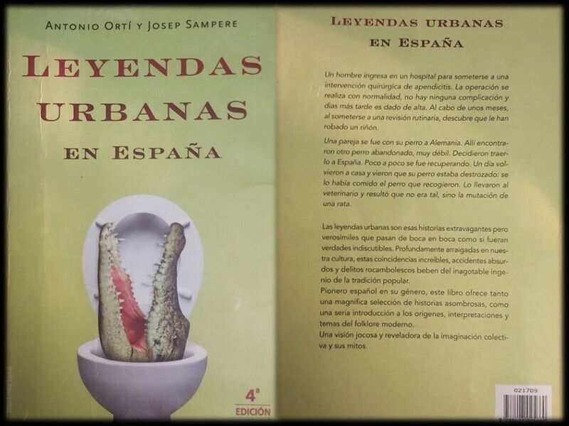 ​Libro: LEYENDAS URBANAS EN ESPAÑA. 
Autores: Antonio Orti y Josep Sampere. Apariciones. Misterio. OVNI. Parapsicologia​.