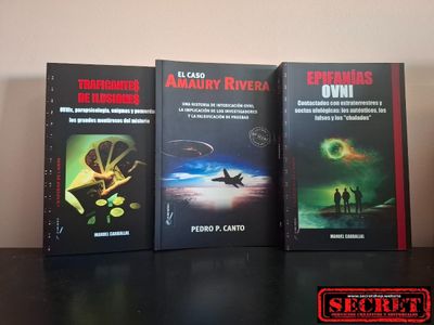 PACK. 3 LIBROS: TRAFICANTES DE ILUSIONES. EL CASO AMAURI RIBERA. EPIFANÍAS OVNI. Autores: MANUEL CARBALLAL. PEDRO. P. CANTO.