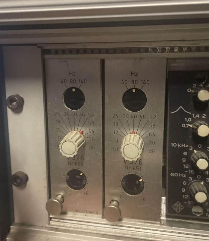 PAIR! - Vintage Telefunken V376 discrete microphone preamplifier TAB Siemens original