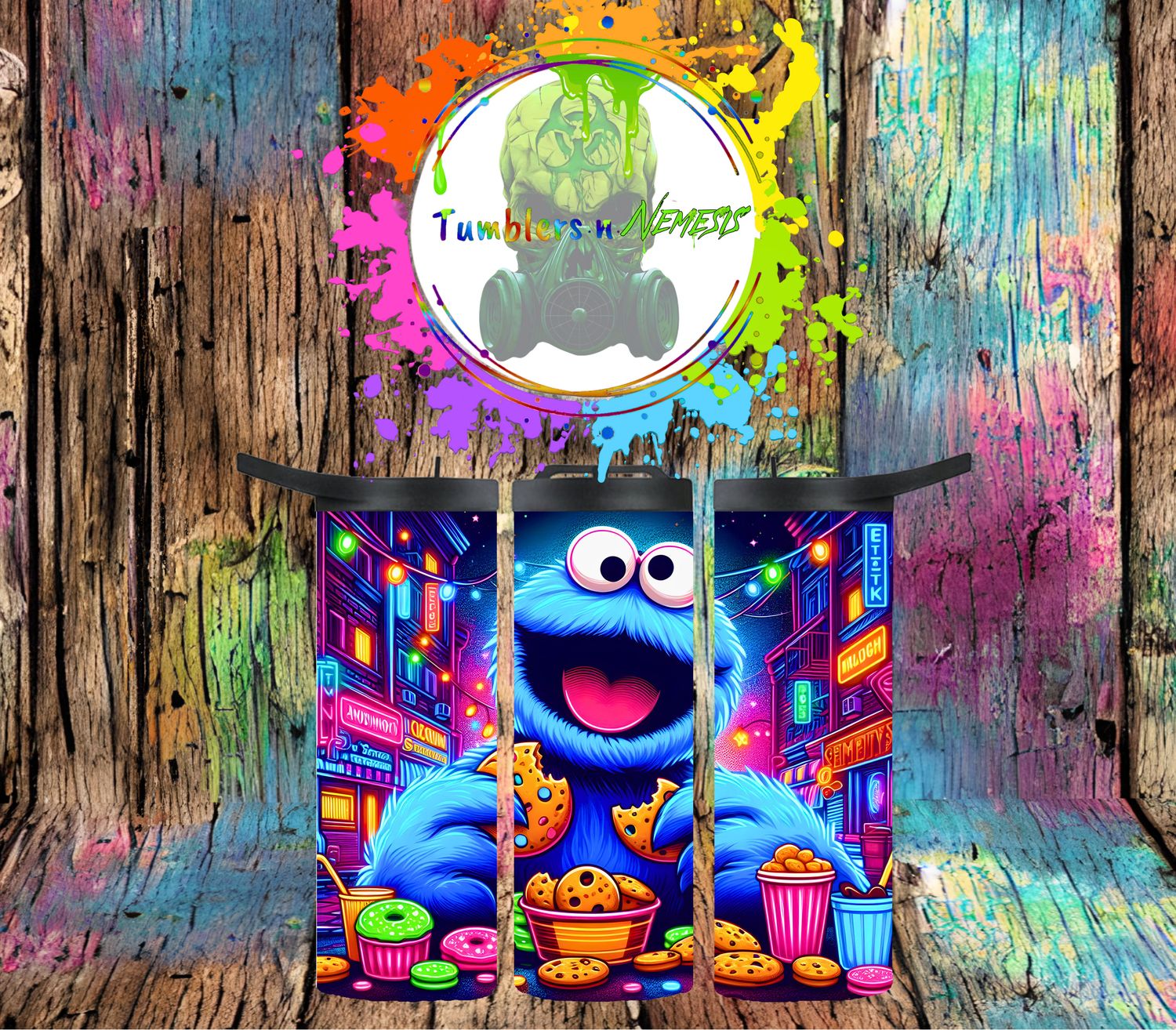 Neon Cookie Monster