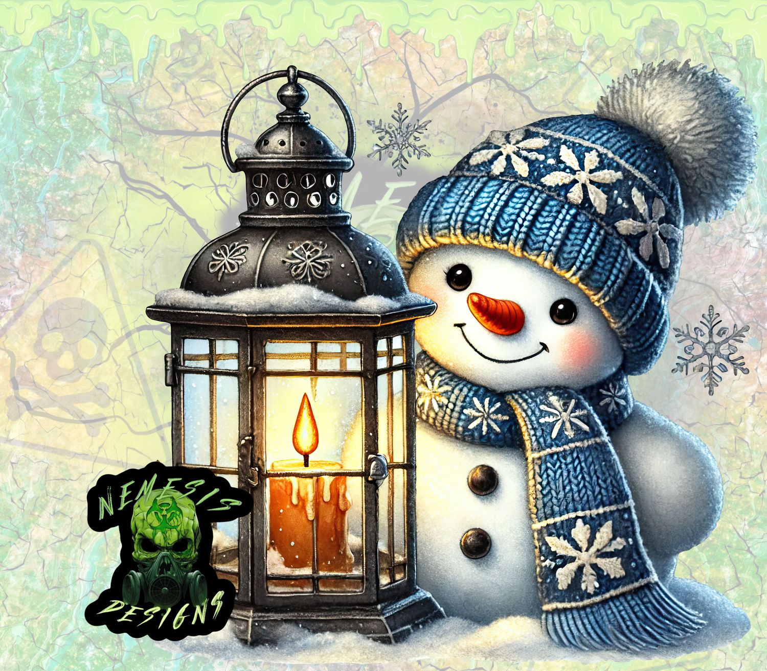 Blue Snowman 5