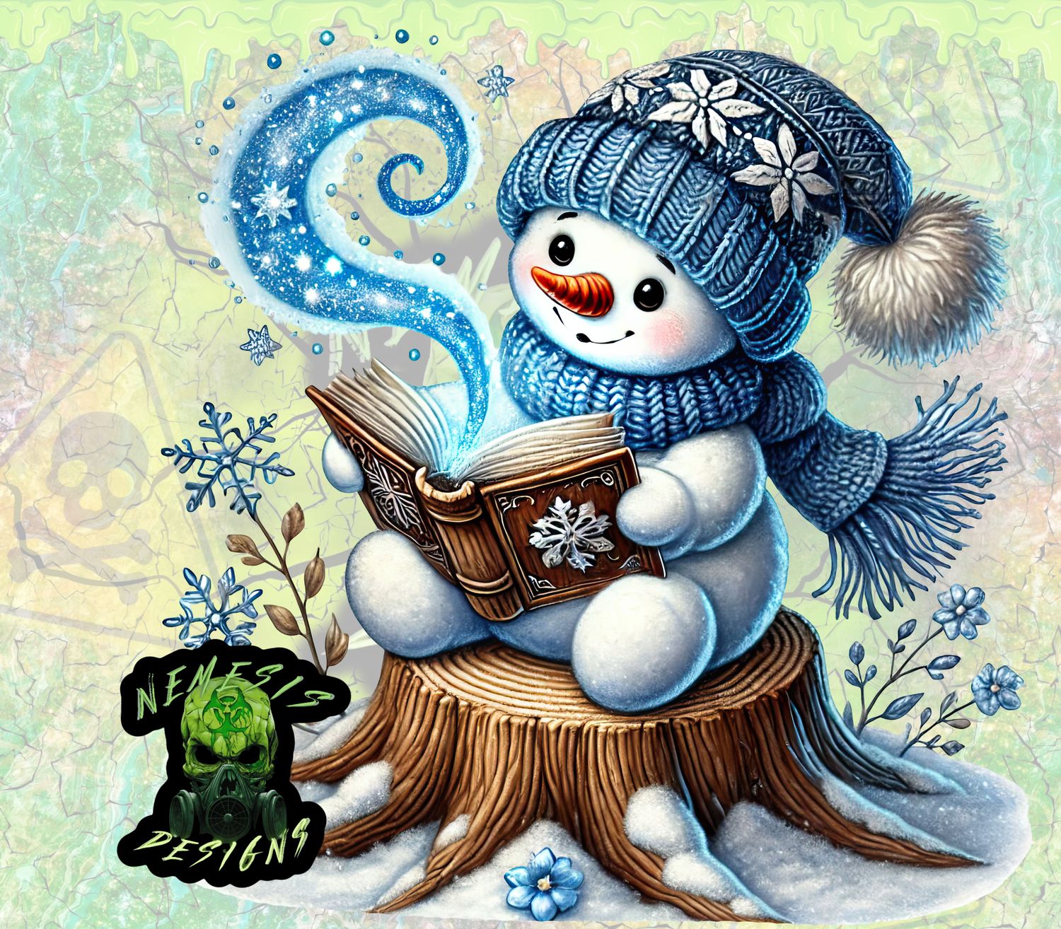 Blue Snowman 6