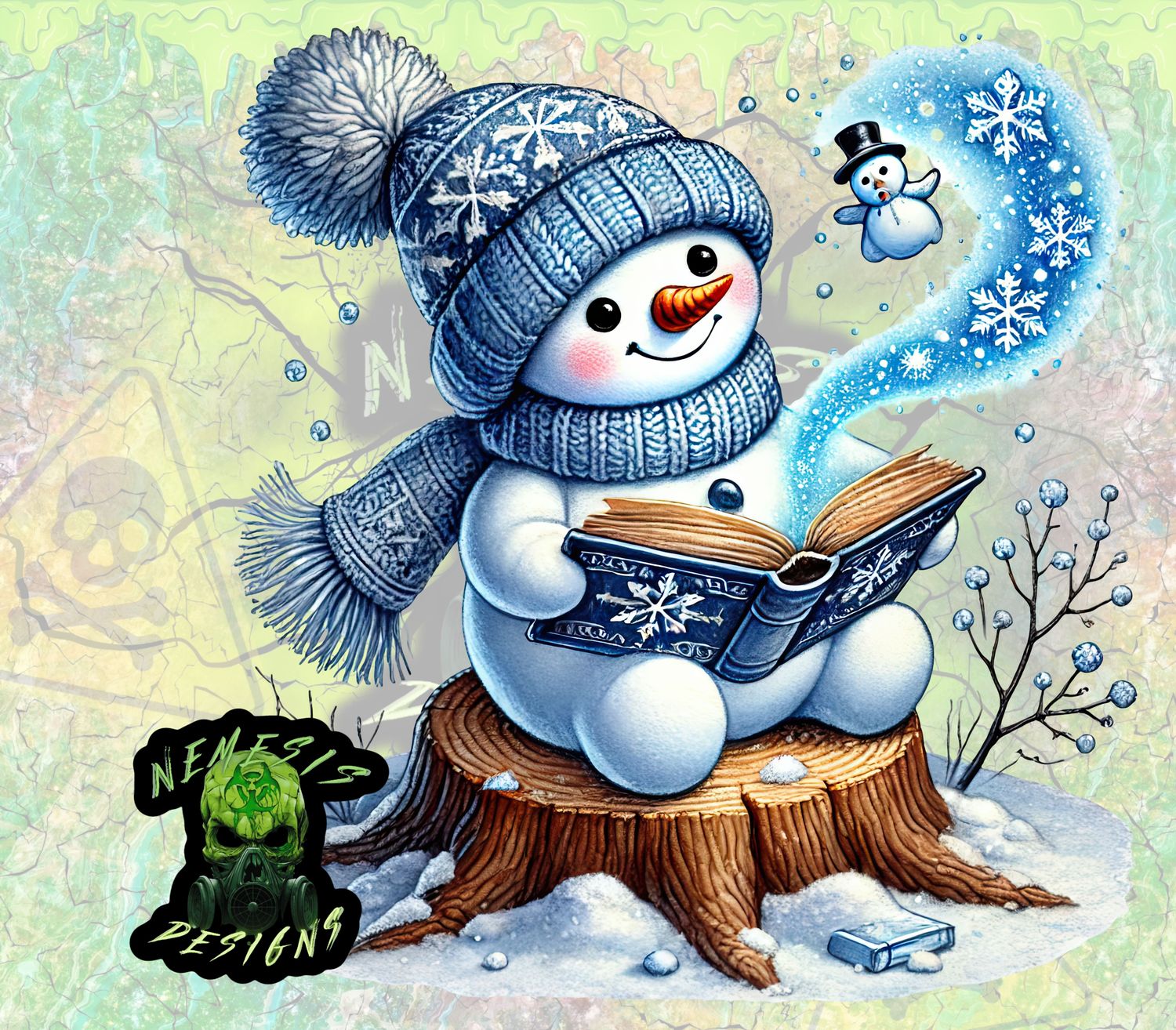 Blue Snowman 12