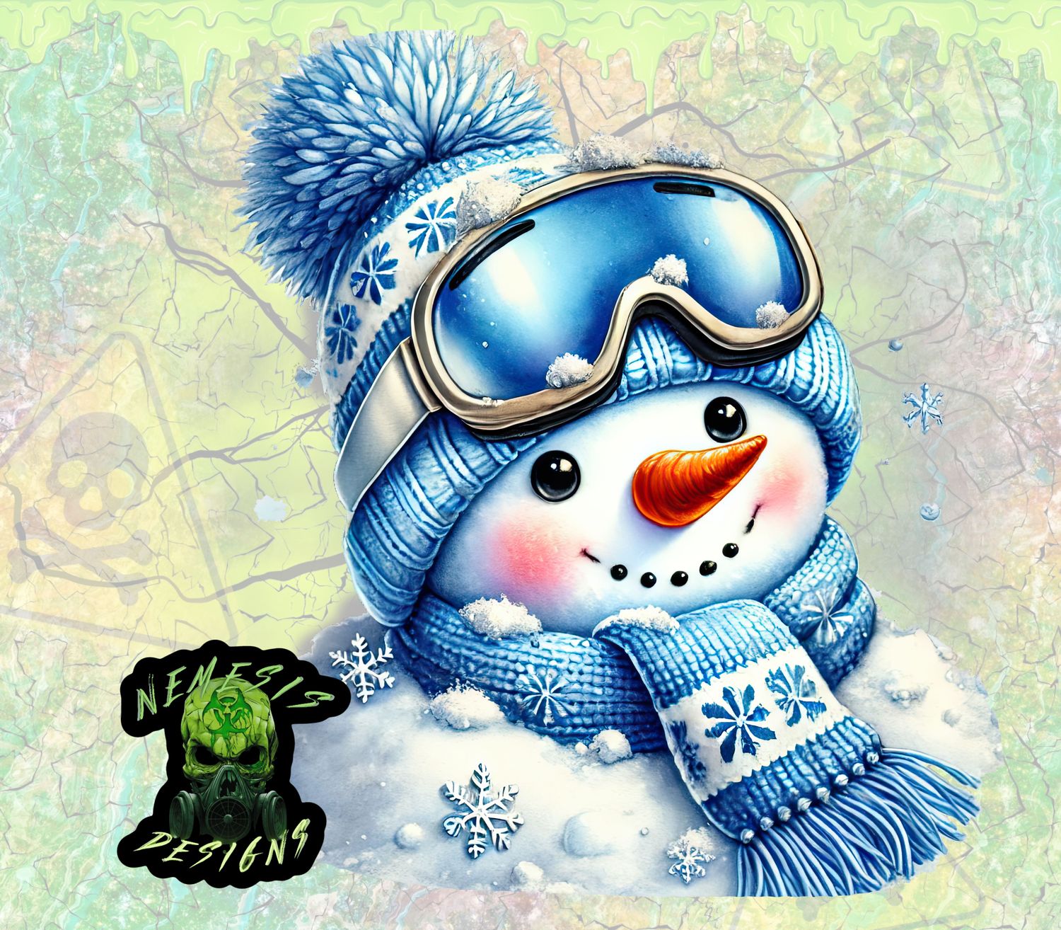 Blue Snowman 10