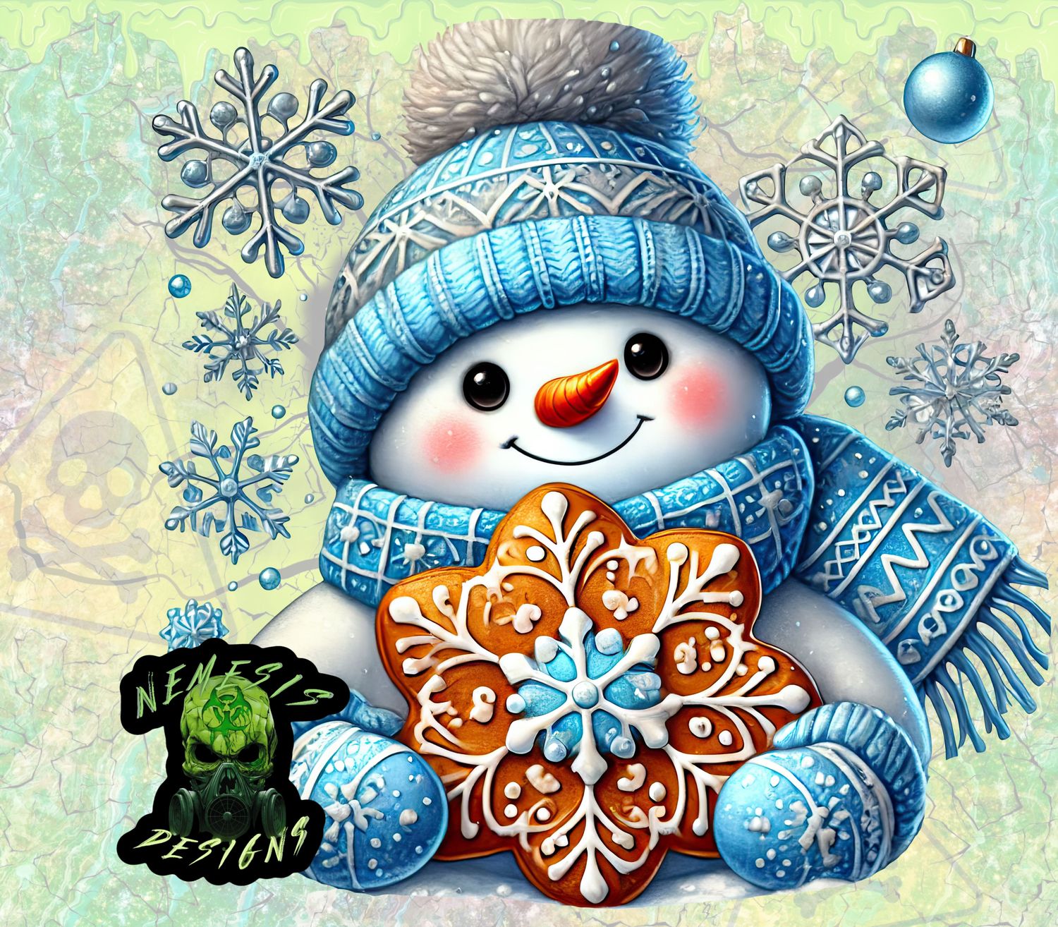 Blue Snowman 11