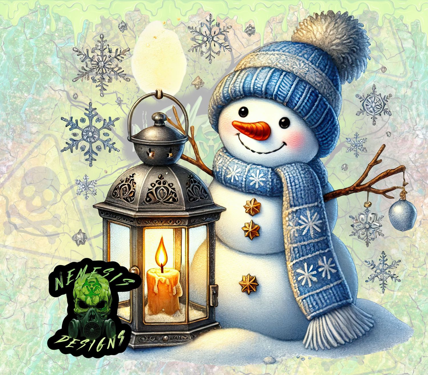 Blue Snowman 3