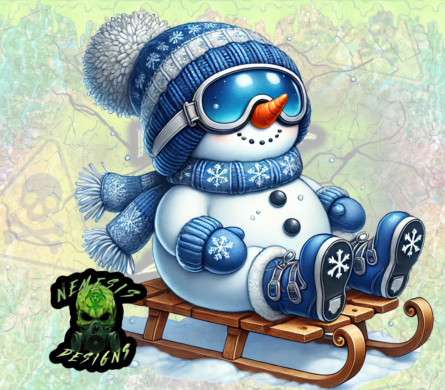 Blue Snowman 20
