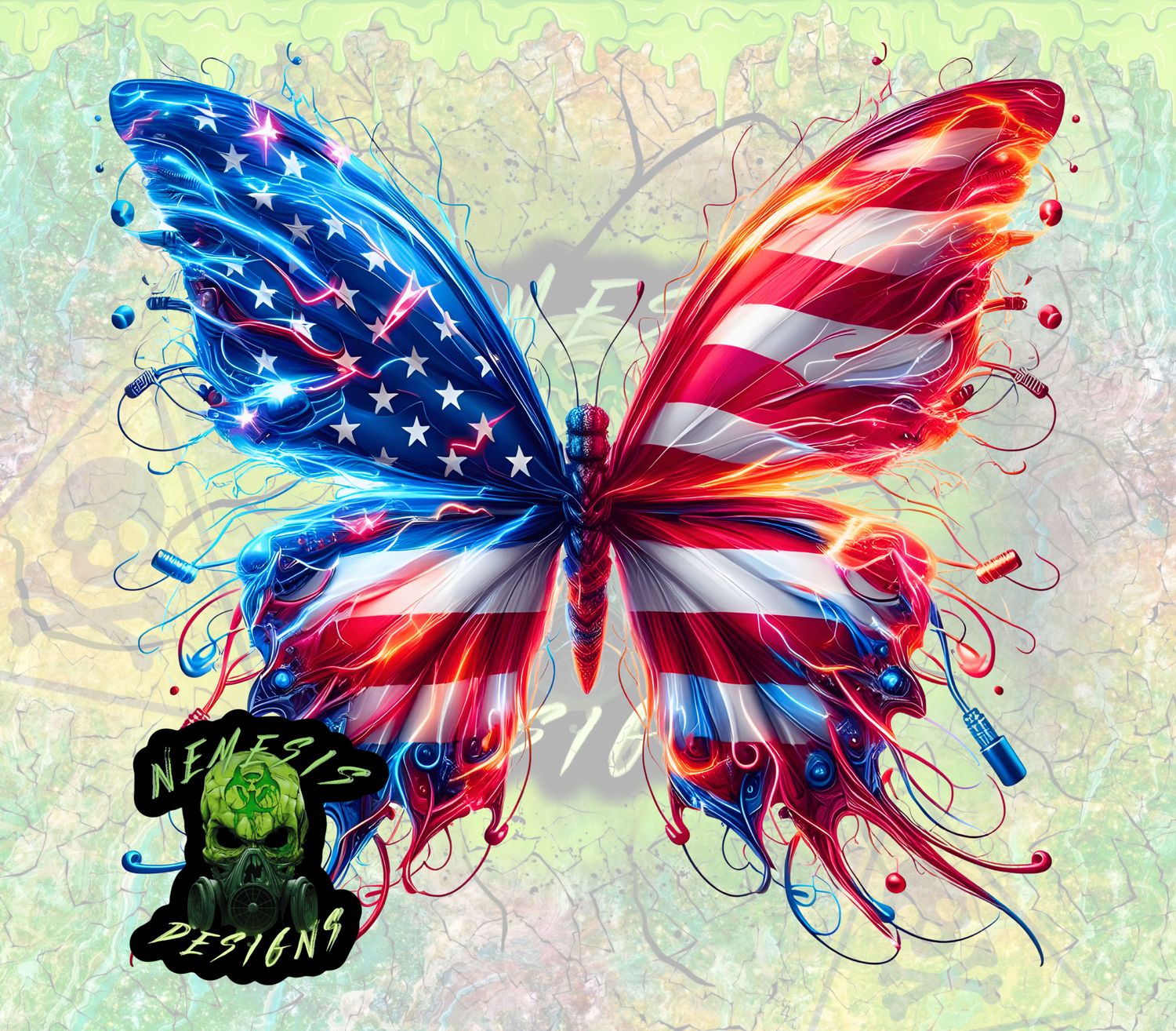 Electric American Butterfly
