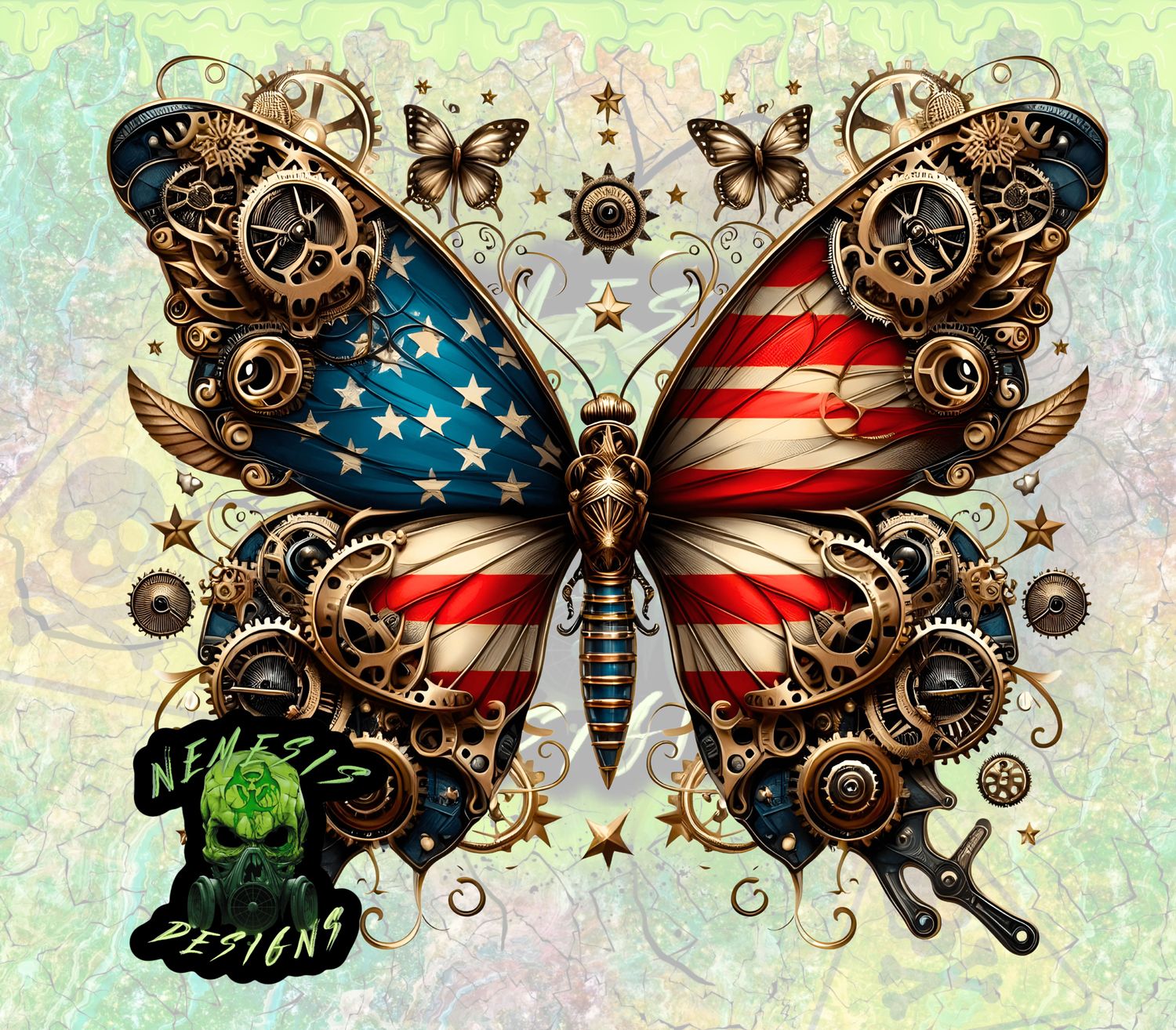 Steampunk American Butterfly