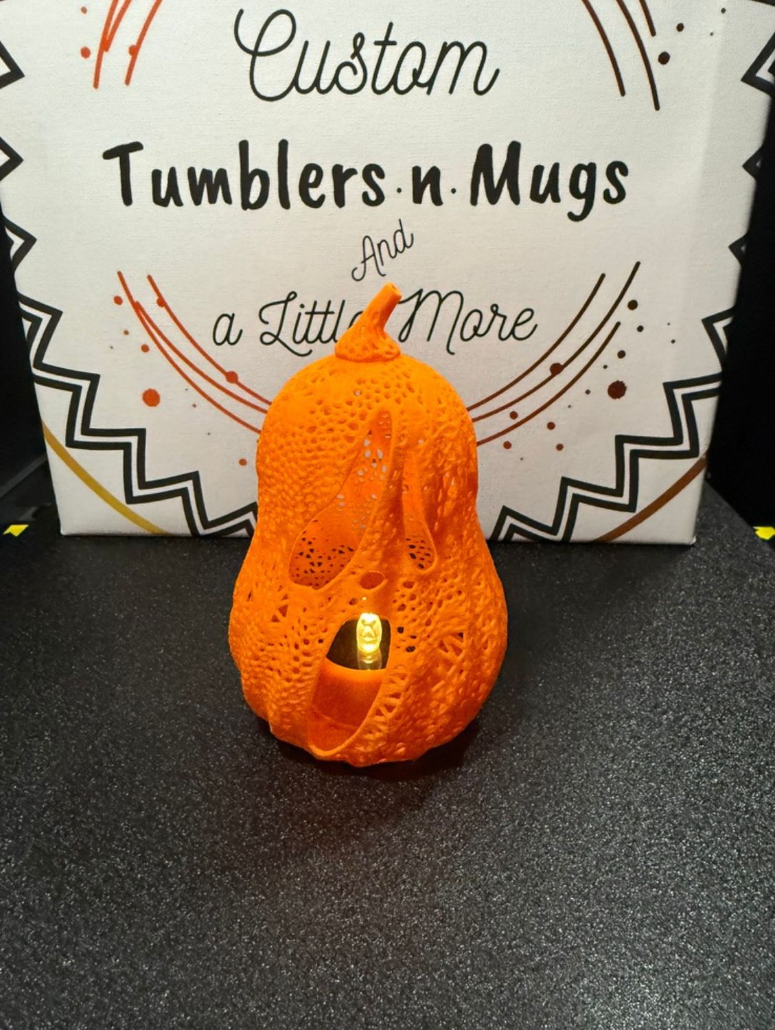 Pumpkin with tea light included