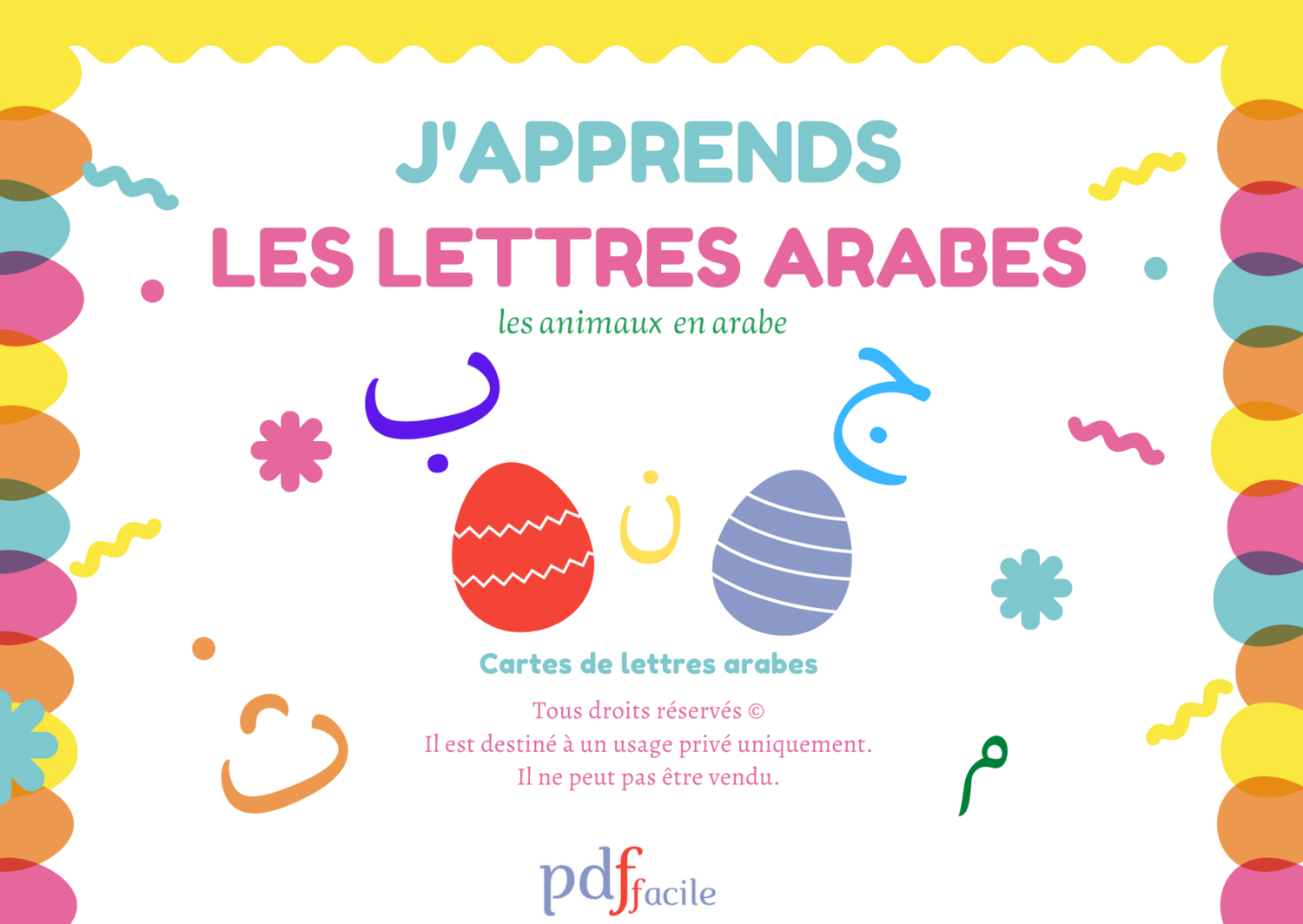 J&#39;apprends les lettres arabes.