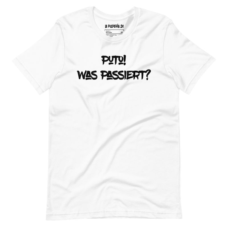 Tee &quot;Was passiert&quot; B