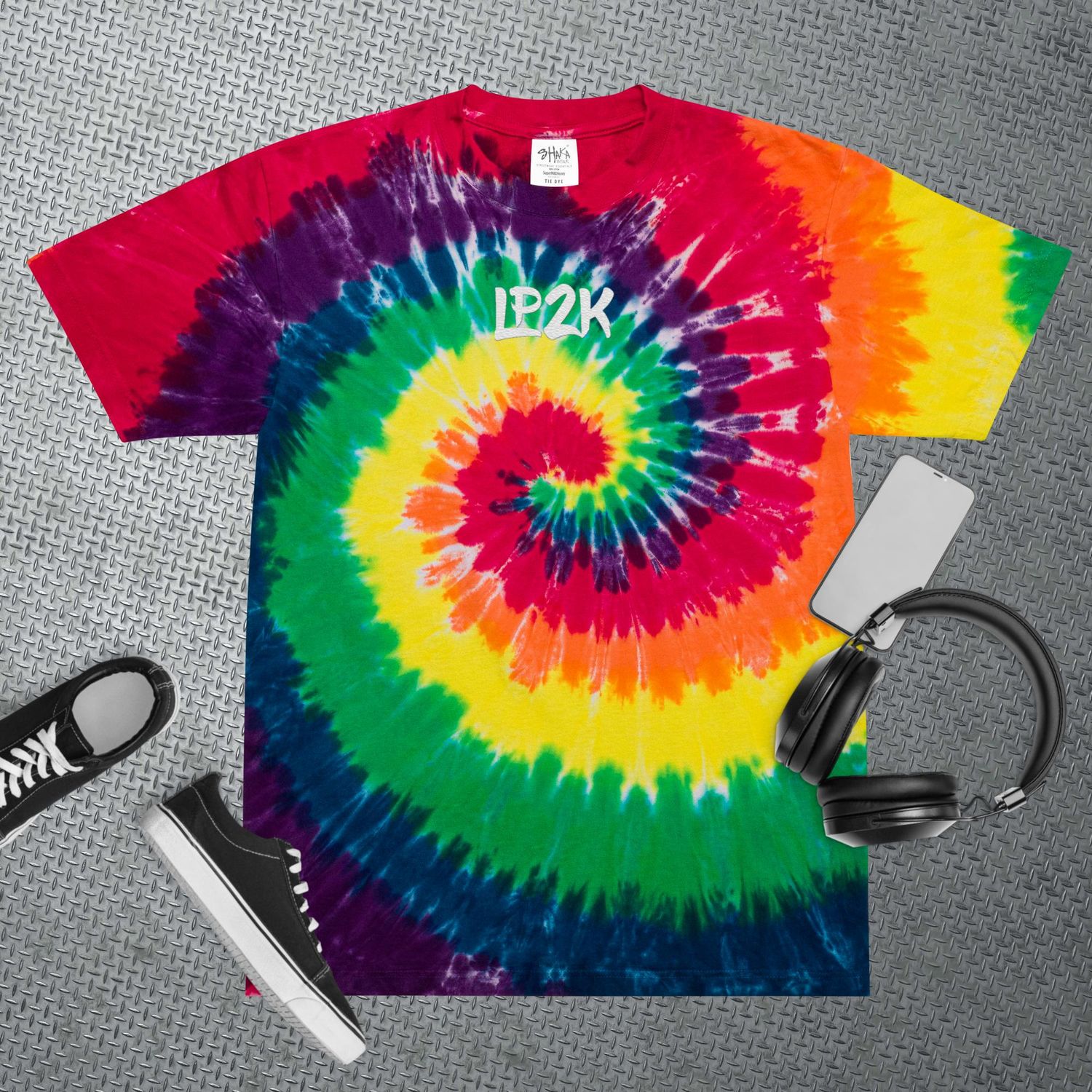 Oversized tie-dye t-shirt Letters