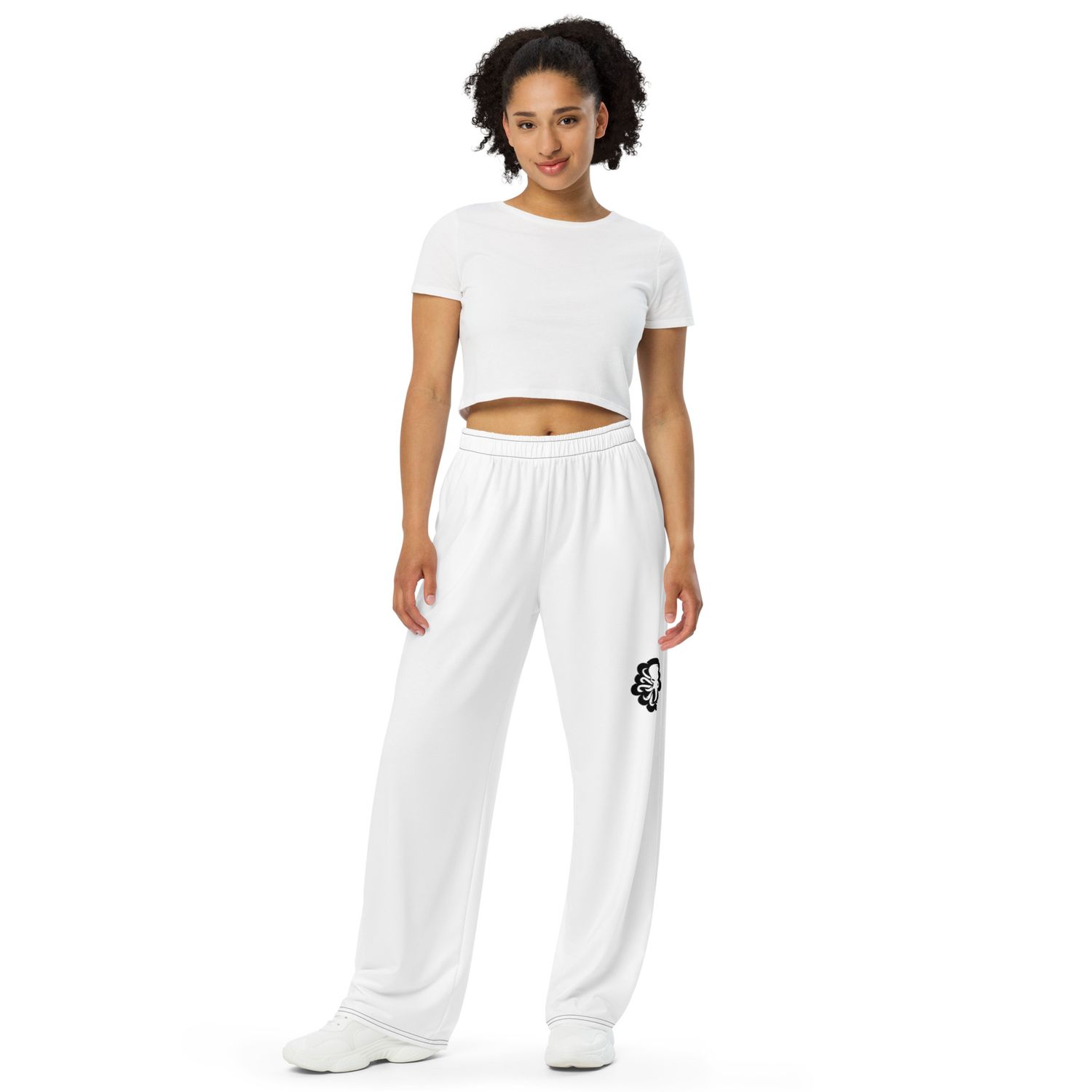 Wide-leg White pants